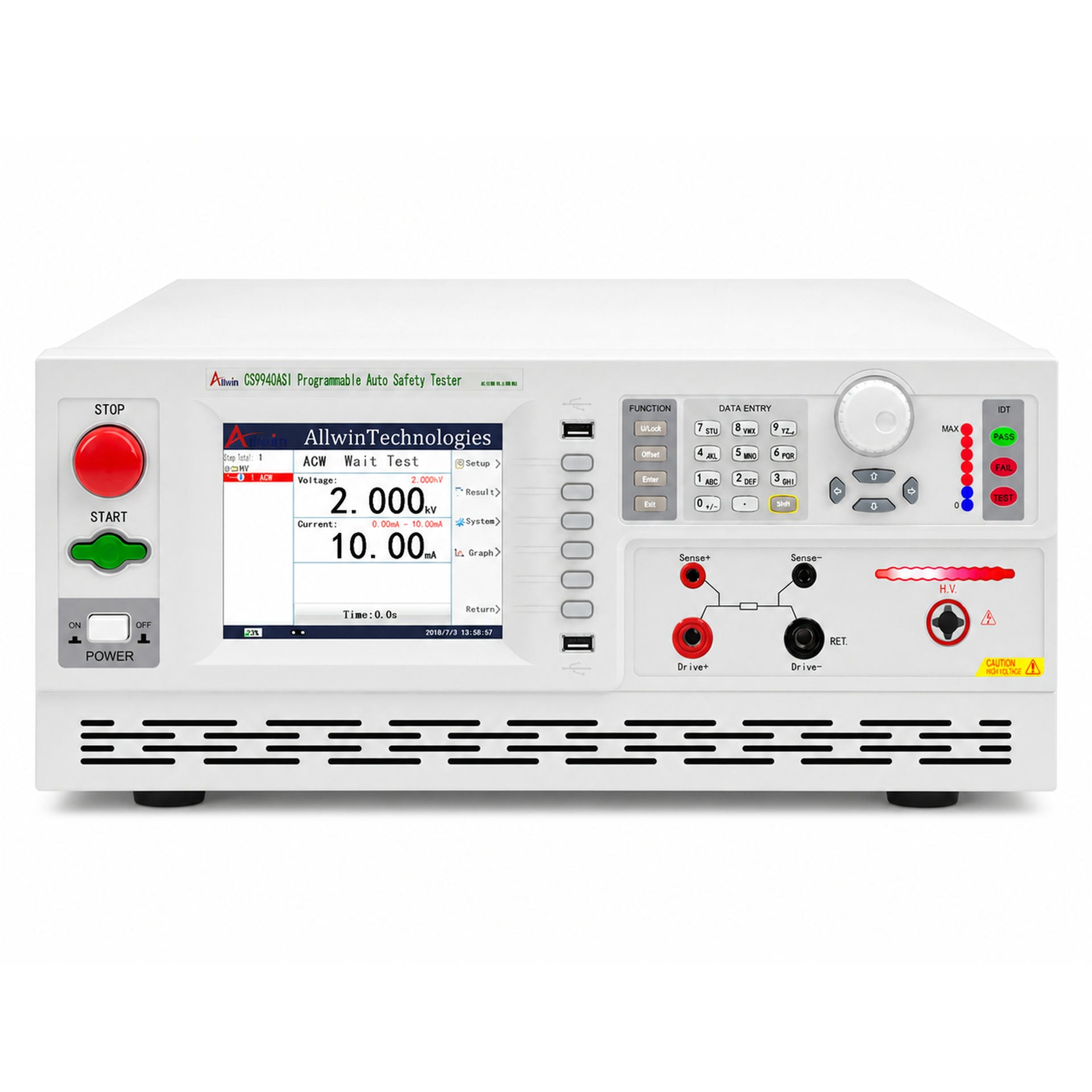 4-in-1 Electrical Safety Tester, AC/DC HiPot / IR / Ground Bond / Leakage Current - CS9940ASI - image 1