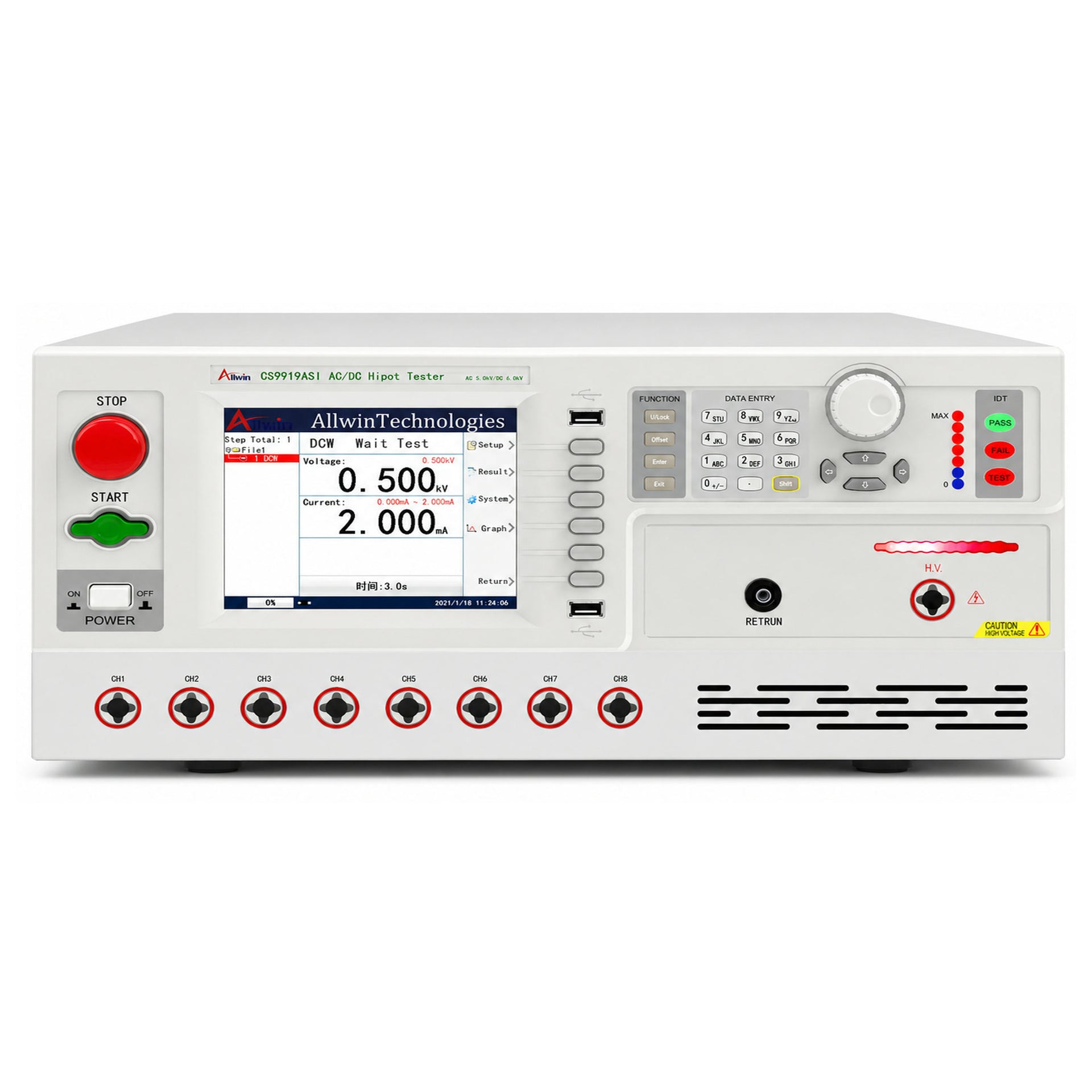 AC/DC HiPot Tester, 8-channel scanning - CS9919ASI - image 1