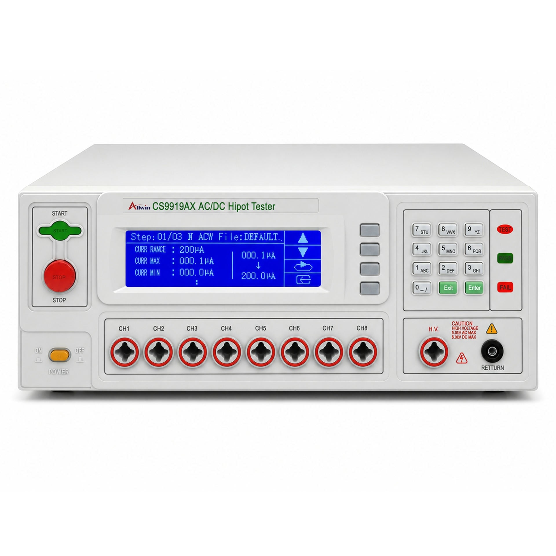 AC/DC HiPot Tester, 8-channel scanning - CS9919AX - image 1