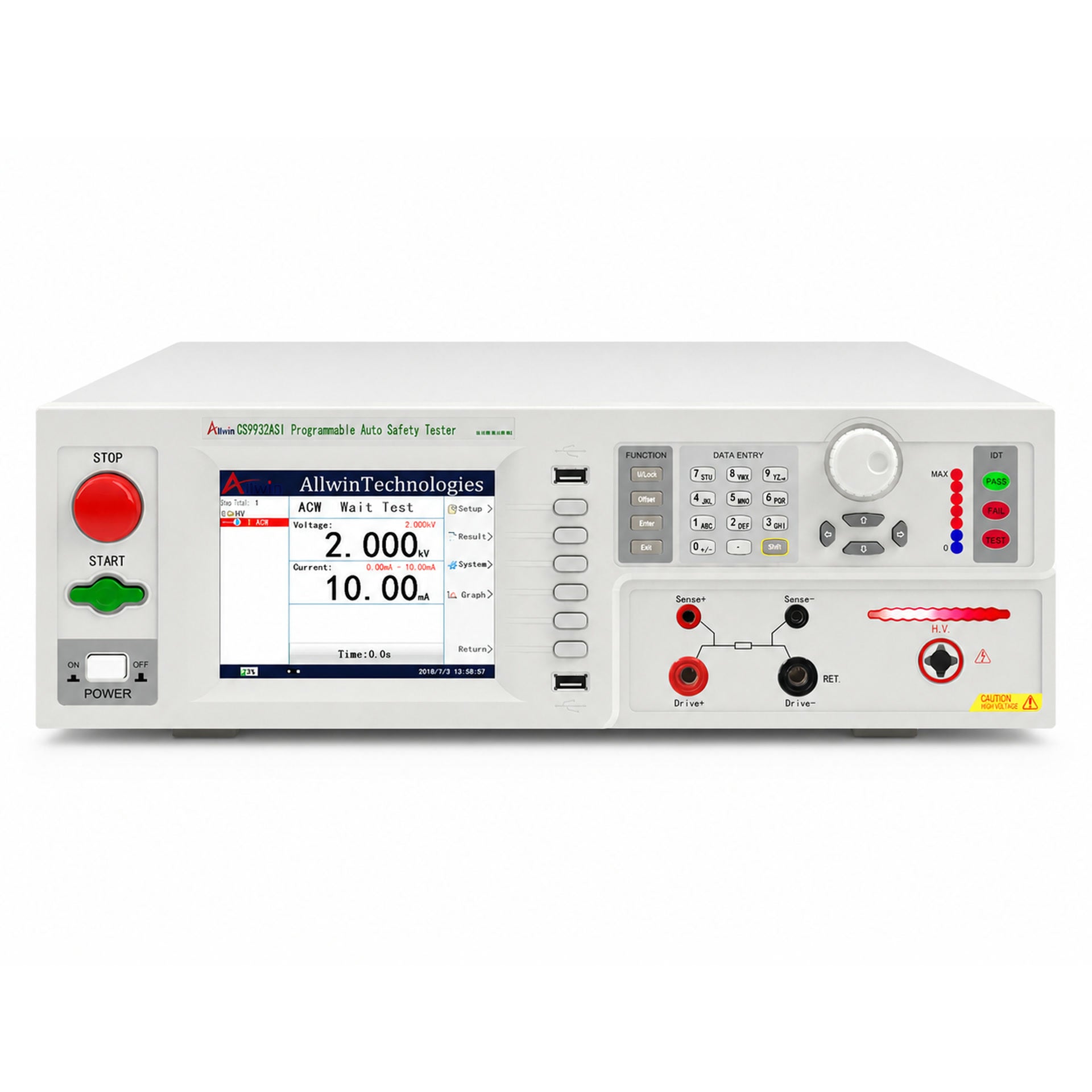 3-in-1 Electrical Safety Tester, AC/DC HiPot / IR / Ground Bond - CS9932ASI - image 1