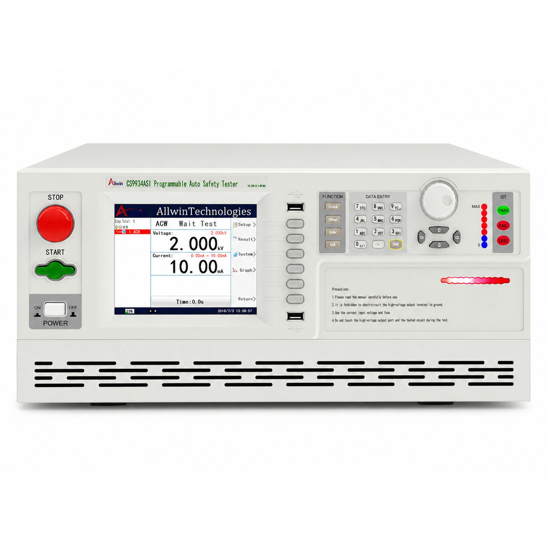 4-in-1 Electrical Safety Tester, AC/DC HiPot / IR / Ground Bond / Power - CS9934ASI - image 1