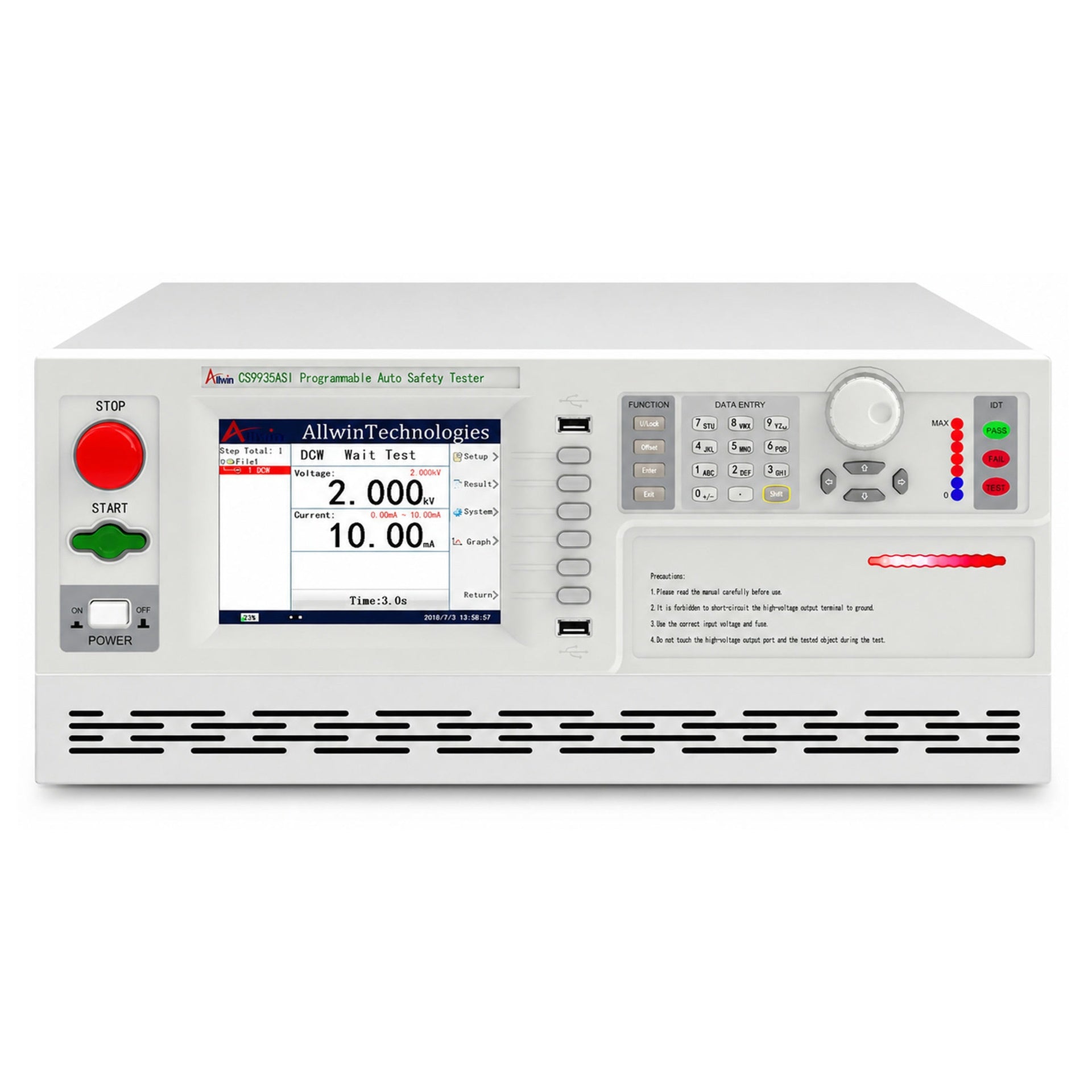 4-in-1 Electrical Safety Tester, AC/DC HiPot / IR / Ground Bond / Leakage Current - CS9935ASI - image 1