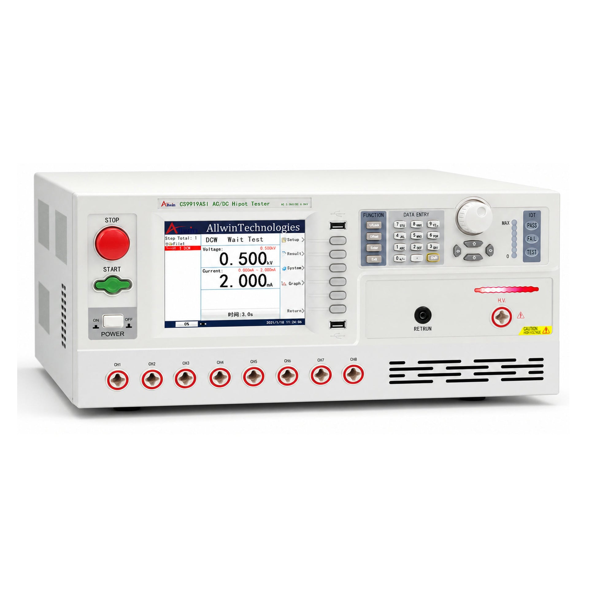AC/DC HiPot Tester, 8-channel scanning - CS9919ASI - image 2