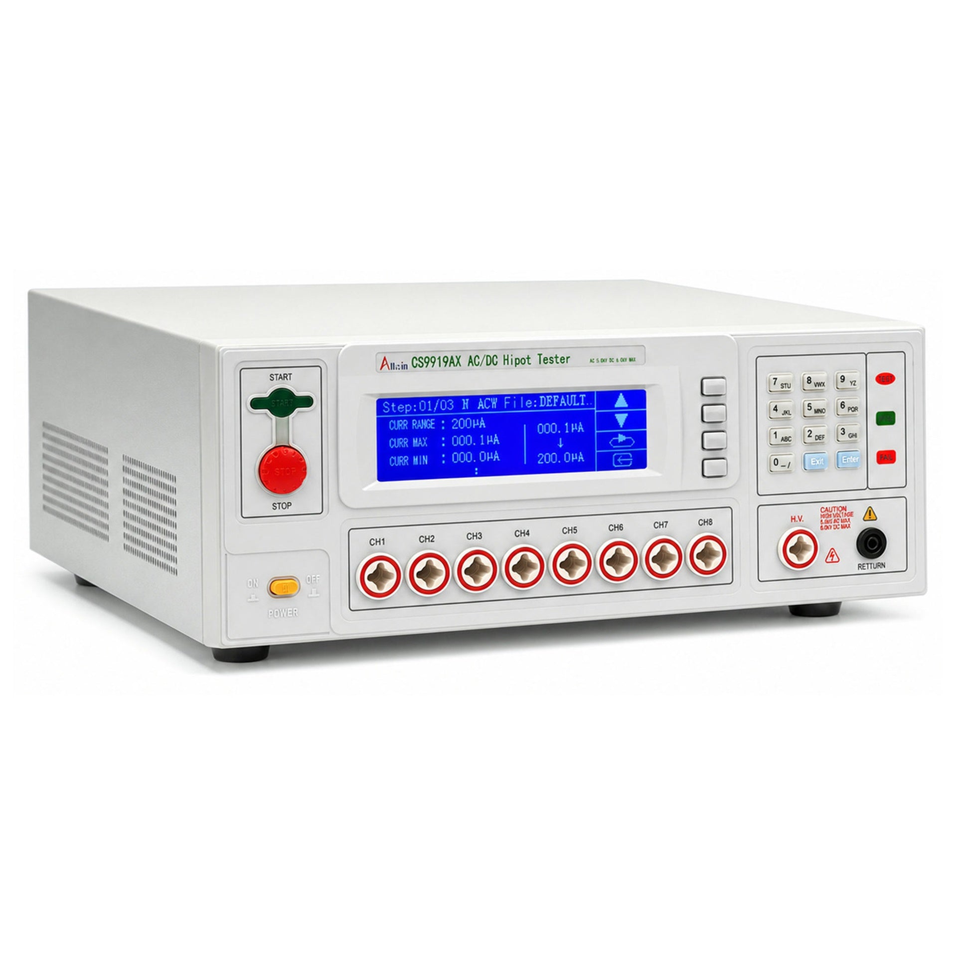 AC/DC HiPot Tester, 8-channel scanning - CS9919AX - image 2