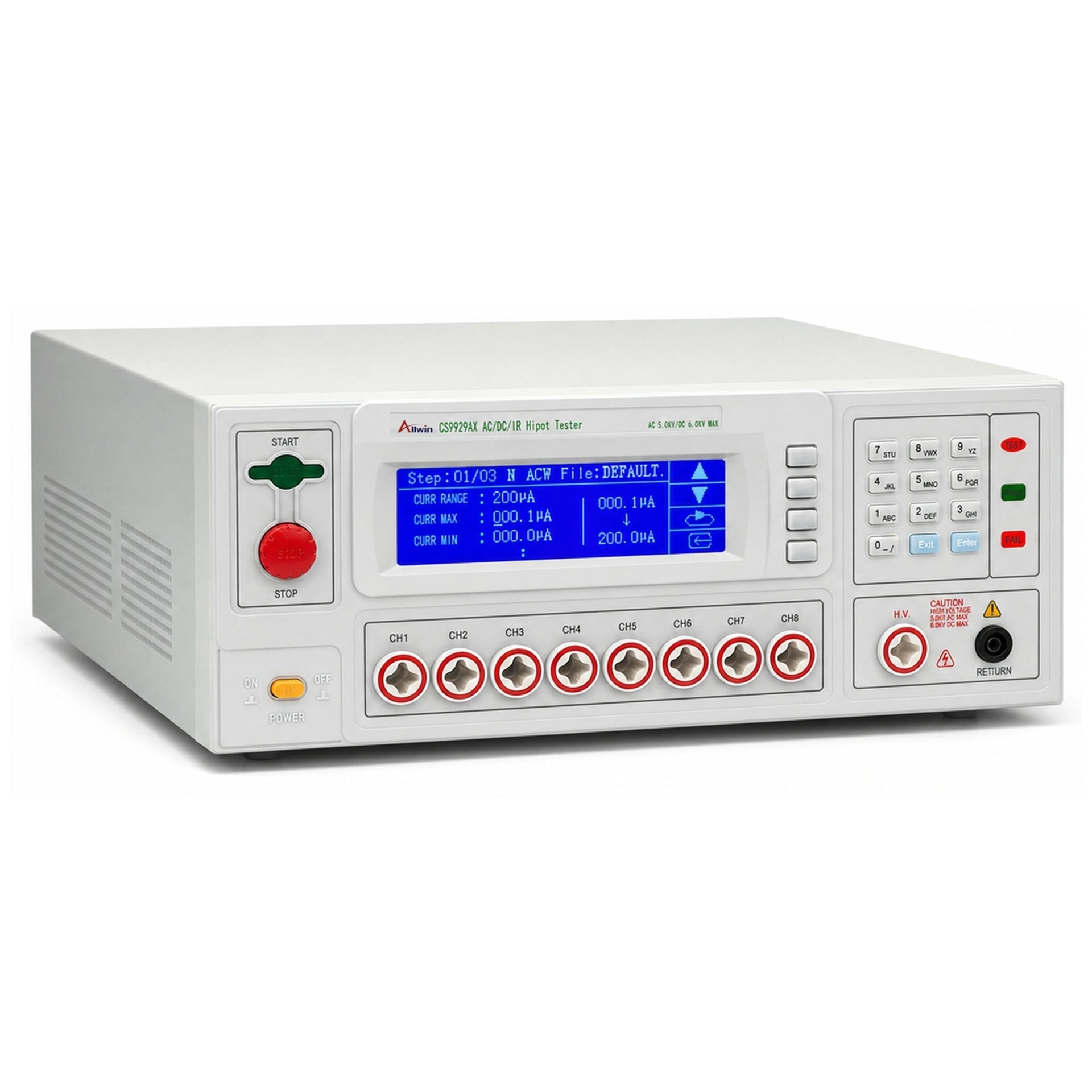 2-in-1 Electrical Safety Tester, 8-channel scanning - CS9929AX - image 2