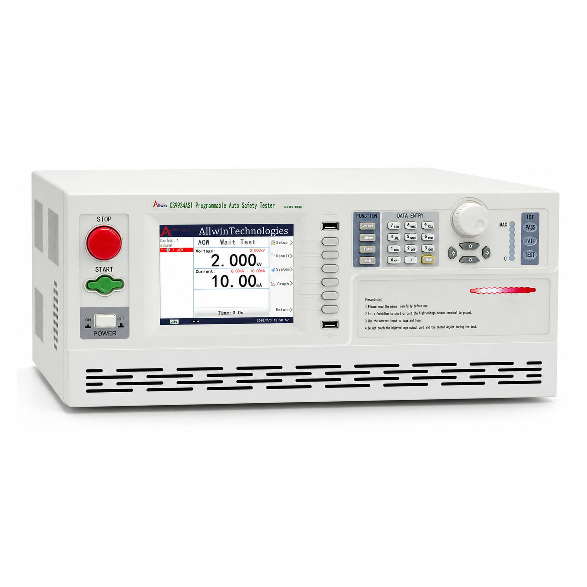 4-in-1 Electrical Safety Tester, AC/DC HiPot / IR / Ground Bond / Power - CS9934ASI - image 2
